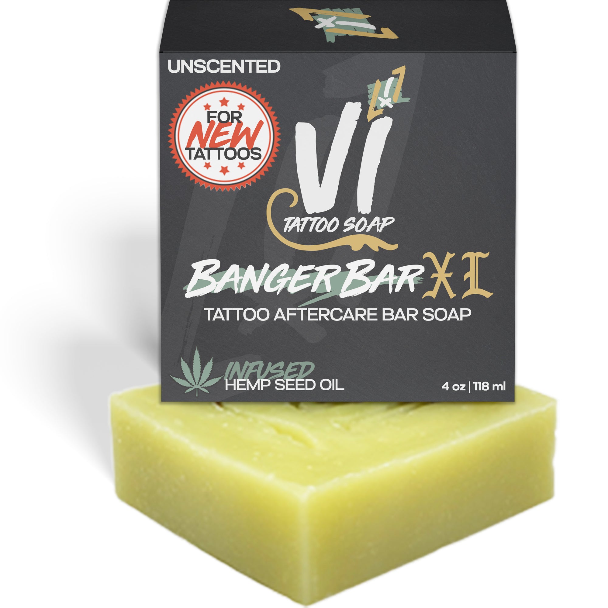 Banger Bar XL Tattoo Cleansing Soap | Hemp 4oz Bar