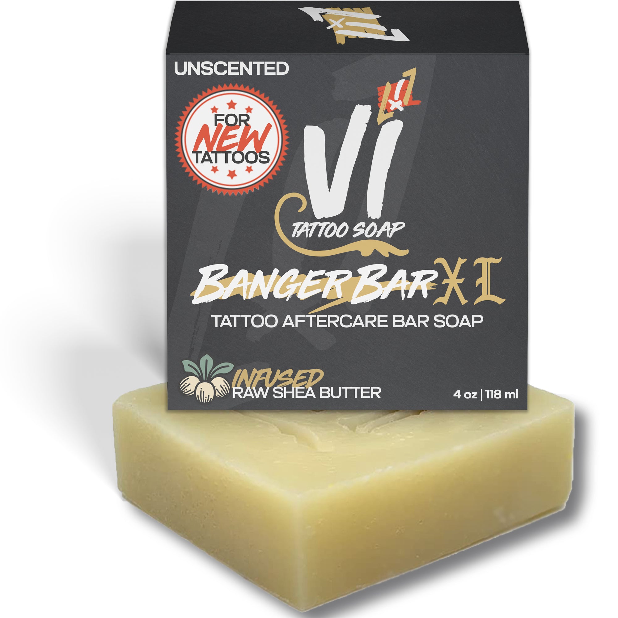 Banger Bar XL Tattoo Cleansing Soap | Shea Butter 4oz Bar