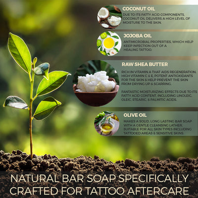 Banger Bar XL Tattoo Rejuvenating Soap, Packed With Organic Shea Butter 3.5oz-4oz Bar