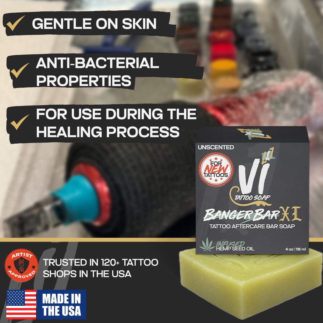 Banger Bar XL Tattoo Cleansing Soap | Hemp 4oz Bar